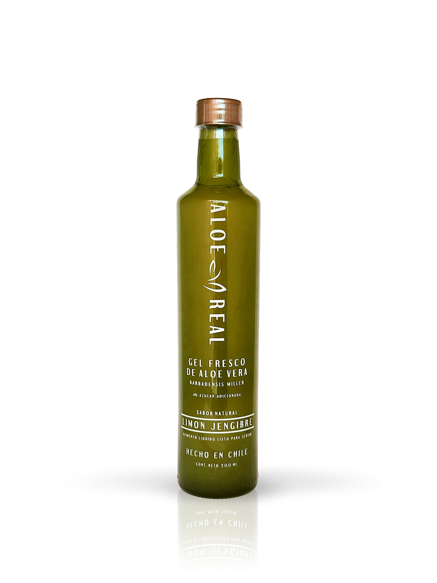 Pack 3 botellas- Gel fresco de Aloe Vera - Sabor Limón Jengibre - 500 ml