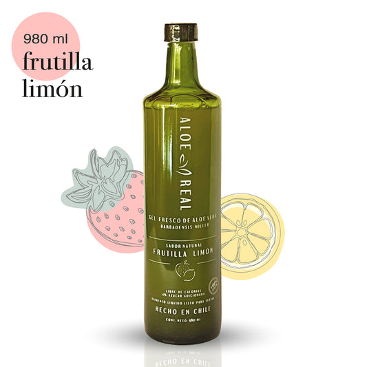 Gel de Aloe Vera 980 ml - Sabor Frutilla Limón