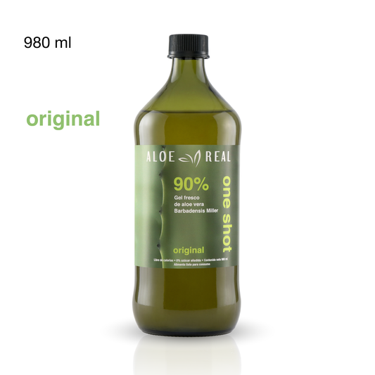 Gel fresco de 90% Aloe Vera - Sabor Original - 980 ml