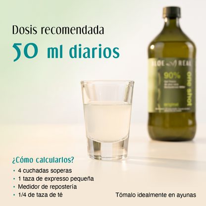 Gel fresco de 90% Aloe Vera - Sabor Frutilla Limón - 980 ml