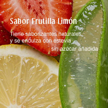 Gel fresco de 90% Aloe Vera - Sabor Frutilla Limón - 980 ml