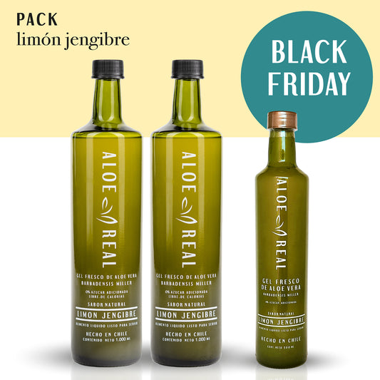 2 botellas de 980 ml + 1 botella 500 ml GRATIS - Sabor Limón Jengibre